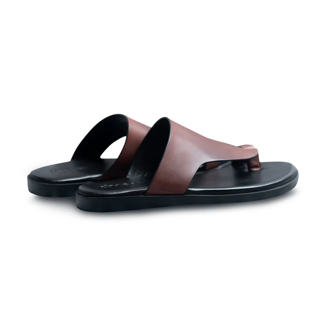 Pelle Castano | Brown full-grain leather chappals - Image 6