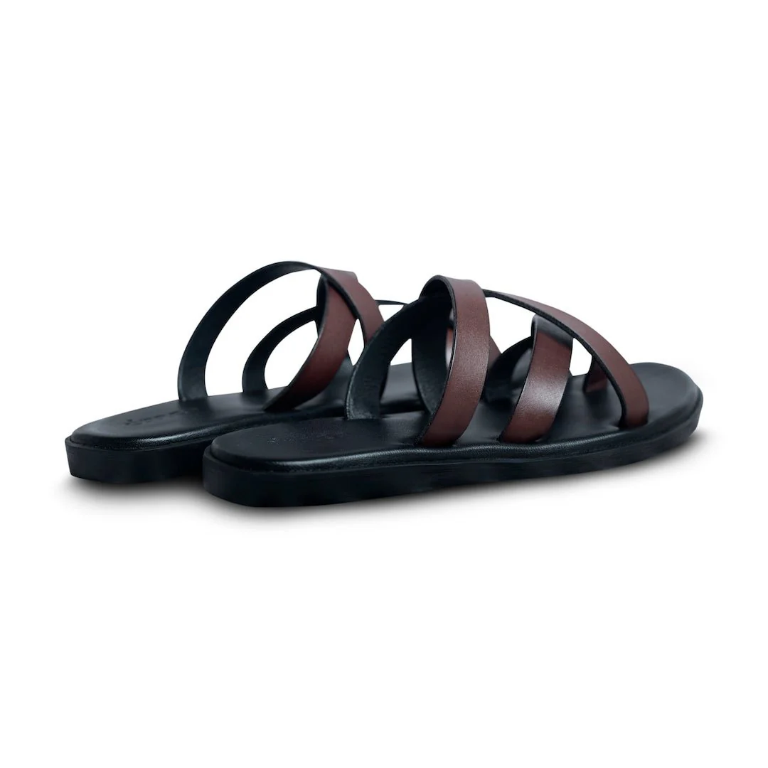 Pelle Cherno Marrone | Brown leather vintage chappals - Image 6