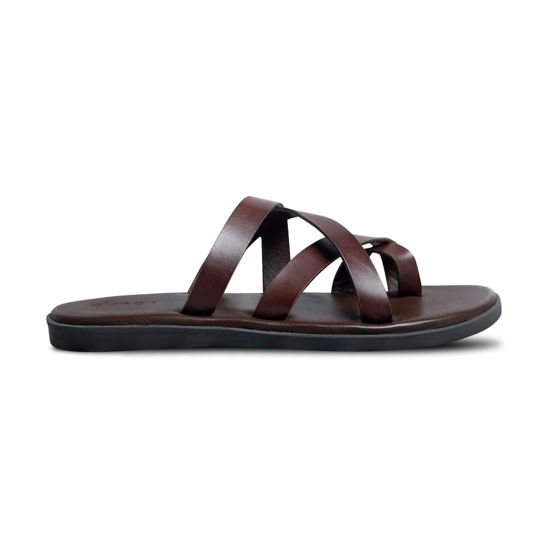 Pelle Chocro | Chocolate leather vintage chappals - Image 4
