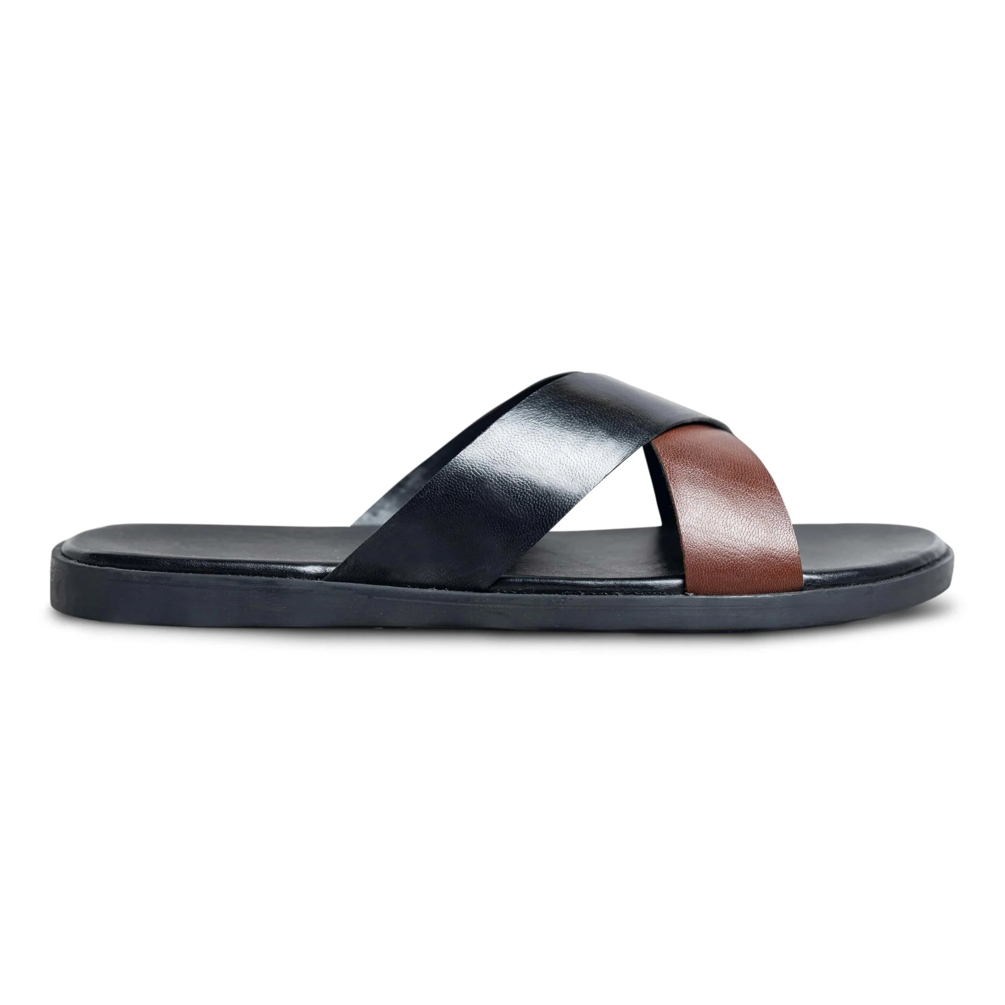 Pelle Espana | Black and Brown full-grain leather chappal - Image 3