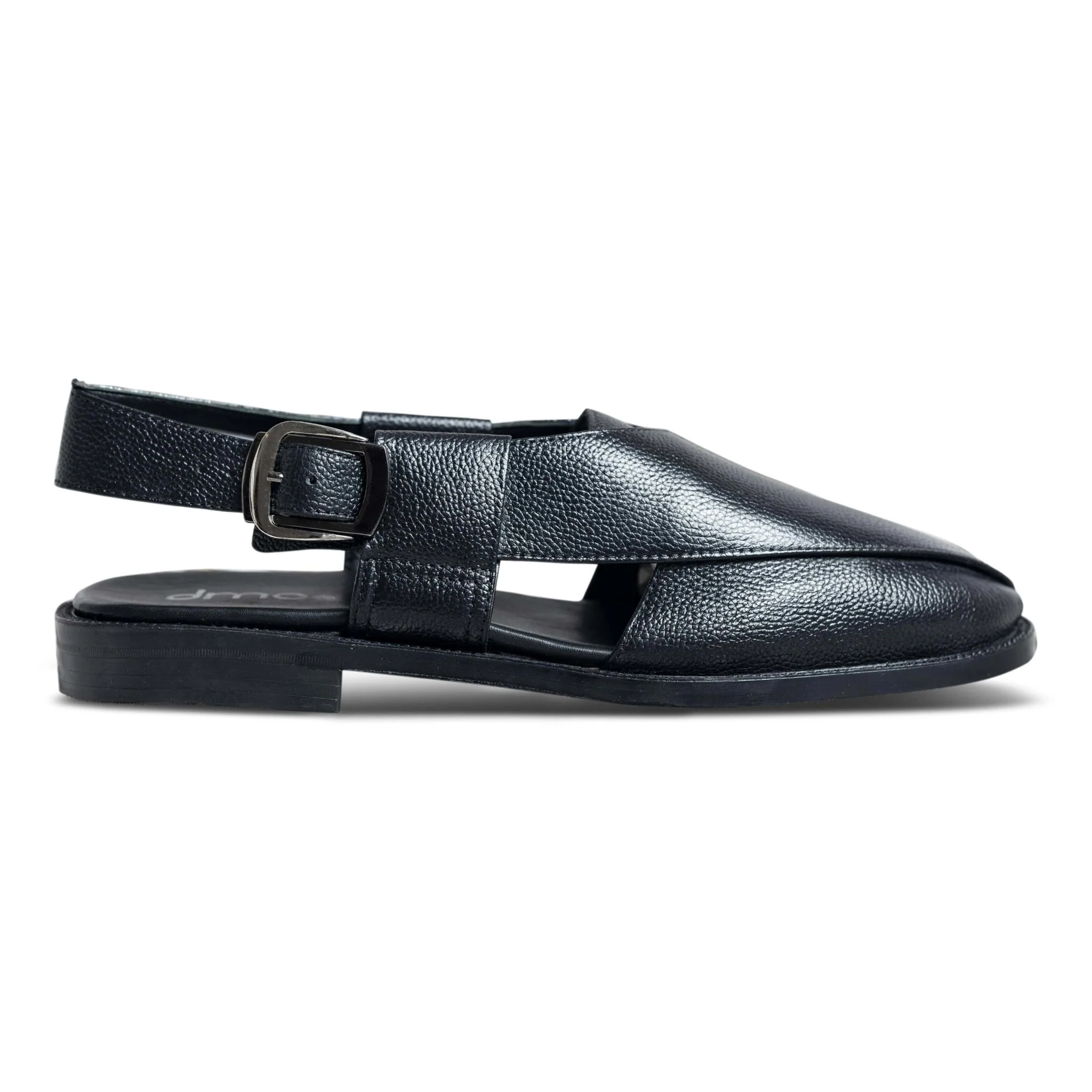 Pesha Noir | Classic black muted peshawari sandals - Image 4