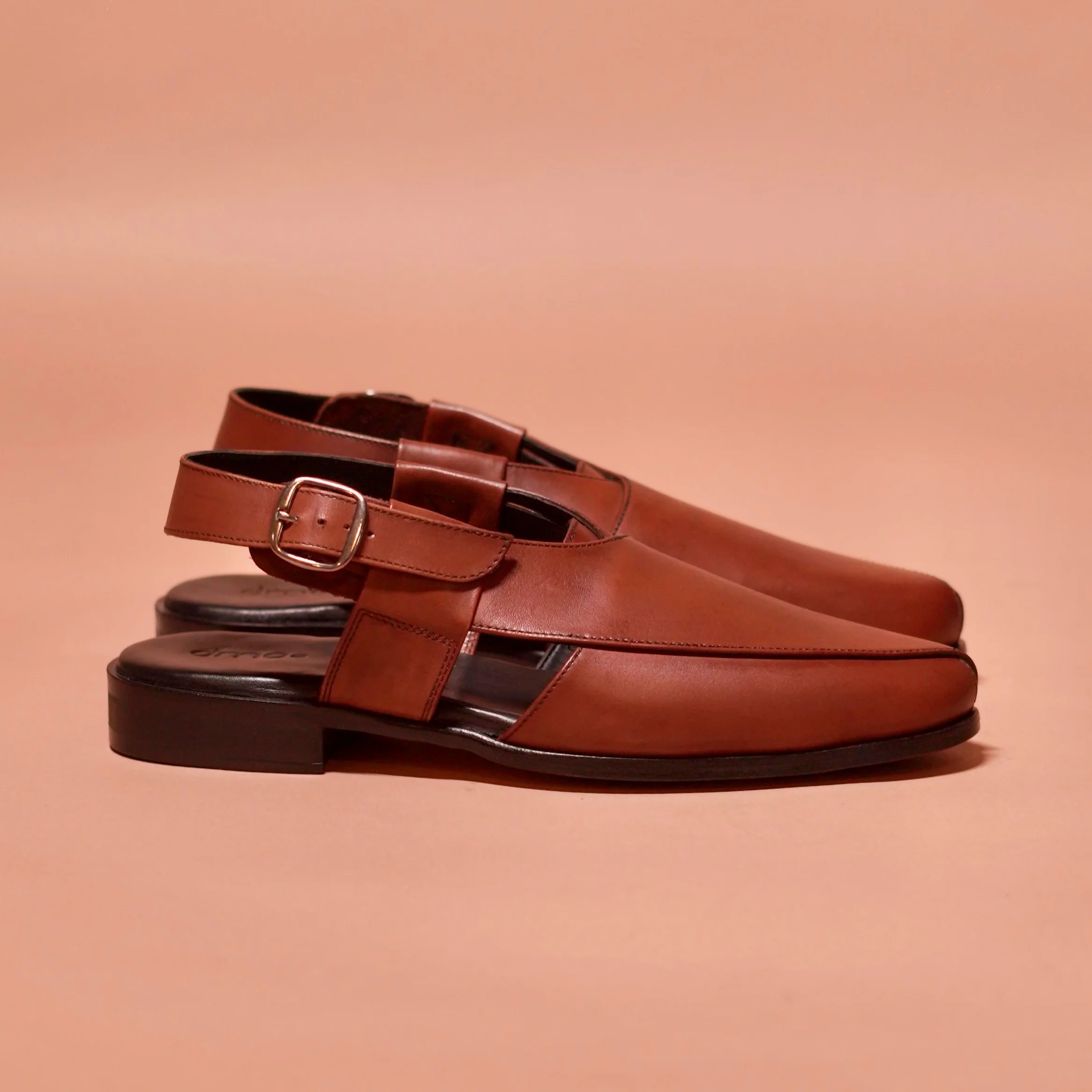Pesha Bruno | Handcrafted brown leather Peshawaris - Image 7